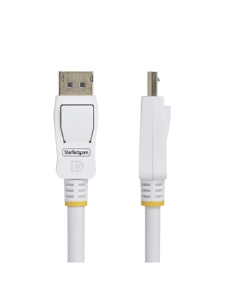 StarTech.com Cavo DisplayPort 1.2 certificato VESA bianco da 1,8 m, 4K 60 Hz, 21,6 Gbps, connettori DP a scatto, cavo