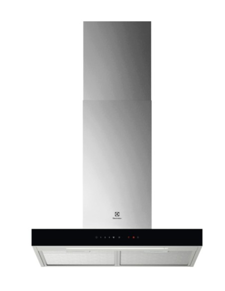 Electrolux LFT826X Cappa aspirante a parete Nero, Acciaio inox A 600 m³ h
