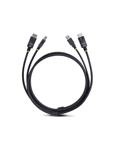StarTech.com Cavo KVM DisplayPort e USB 5Gbps da 1,8m, Cavo Combinato DP 1.2 4K 60Hz e USB-A 3.0 per Switch KVM