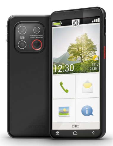 Emporia emporiaSMART.7lite 13,8 cm (5.45") SIM singola Android 15 4G USB tipo-C 6 GB 128 GB 3500 mAh Nero
