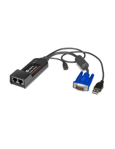 Vertiv Avocent ADX-IPIQ-400 cavo e adattatore video 2 x RJ-45 DVI-I + 3.5mm + USB Type-B Nero