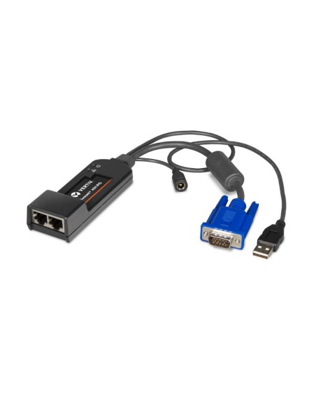 Vertiv Avocent ADX-IPIQ-400 cavo e adattatore video 2 x RJ-45 DVI-I + 3.5mm + USB Type-B Nero