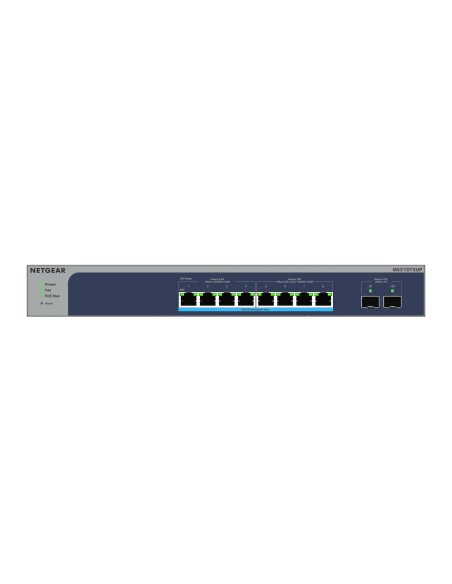 NETGEAR 8-Port Multi-Gigabit 10G Ethernet Ultra60 PoE++ Smart Switch with 2 SFP+ Ports (MS510TXUP) Gestito L2+ 10G Ethernet