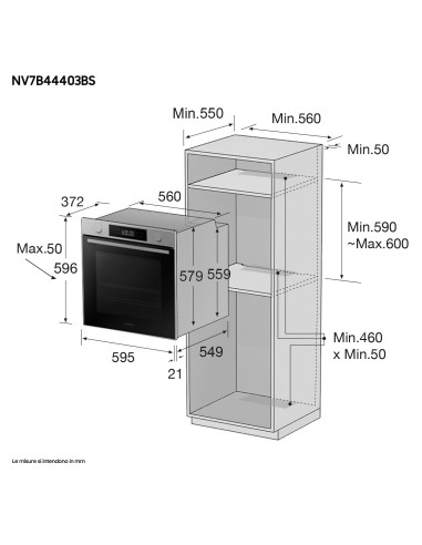 Samsung NV7B44403BS Forno ad incasso Dual Cook Serie 4 76 L A+ Inox