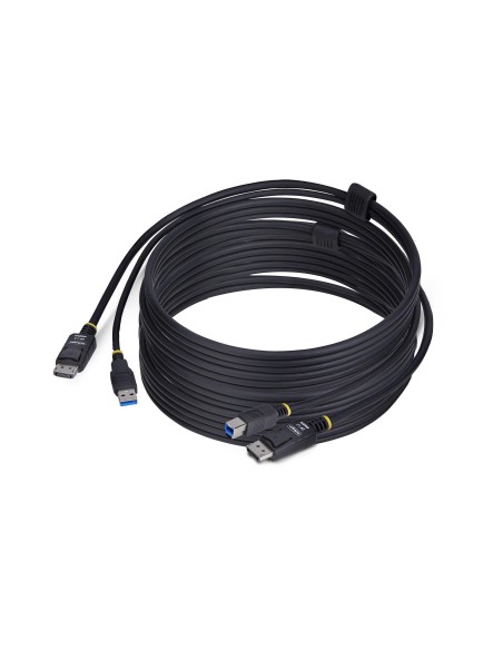 StarTech.com Cavo KVM DisplayPort e USB 5Gbps da 3m, Cavo Combinato DP 1.2 4K 60Hz e USB-A 3.0 per Switch KVM