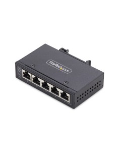 StarTech.com Switch di Rete Industriale non gestito a 5 porte, 100 1000 Ethernet, montaggio su guida DIN parete, Switch Gigabit