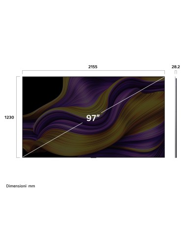 LG OLED evo AI OLED97G54LW TV Serie G5 97'' 4K, α11 Gen2, Brightness Booster Max, 60W, 4 HDMI 165Hz, Smart TV 2025