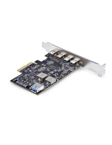 StarTech.com Scheda di Espansione PCIe USB a 5 porte, USB 3.2 10Gbps, scheda PCI Express con 4 porte USB-C, 1 porta interna