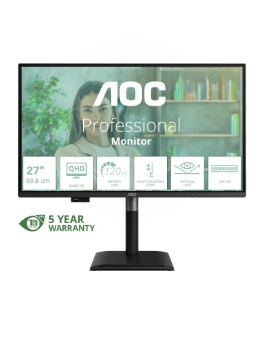 AOC Q27P4U Monitor PC 68,6 cm (27") 2560 x 1440 Pixel Wide Quad HD Nero