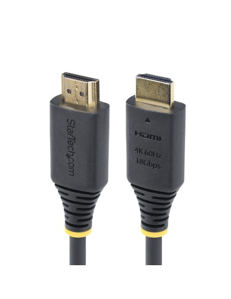 StarTech.com Cavo HDMI 2.0 Certificato Premium da 4m ad Alta Velocità, 4K 60Hz 1440p 144Hz, HDR10 HDCP 2.2 ARC, 18Gbps. Cavetto