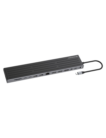 Conceptronic DONN32B replicatore di porte e docking station per laptop Cablato USB 3.2 Gen 1 (3.1 Gen 1) Type-C Grigio, Argento