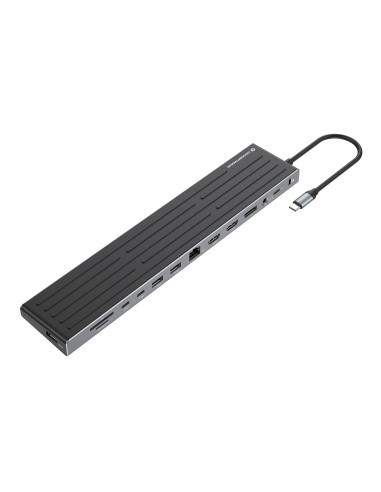 Conceptronic DONN32B replicatore di porte e docking station per laptop Cablato USB 3.2 Gen 1 (3.1 Gen 1) Type-C Grigio, Argento