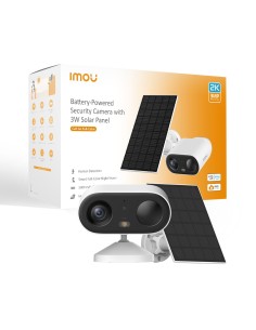 Imou Cell GO KIT 2K (3MP) Telecamera Wi-Fi Esterno Interno Batteria Senza Fili, Rilevamento PIR Umano, Visione Notturna a