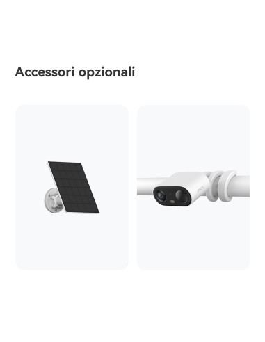 Imou Cell GO KIT 2K (3MP) Telecamera Wi-Fi Esterno Interno Batteria Senza Fili, Rilevamento PIR Umano, Visione Notturna a