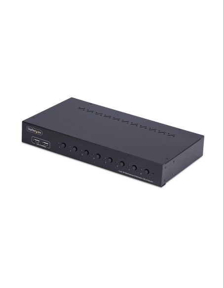StarTech.com KVM Switch DisplayPort a 8 Porte con Kit Rack da 1U, 4K DP 1.2, hub USB a 4 Porte, Commutazione con Tasti a Scelta