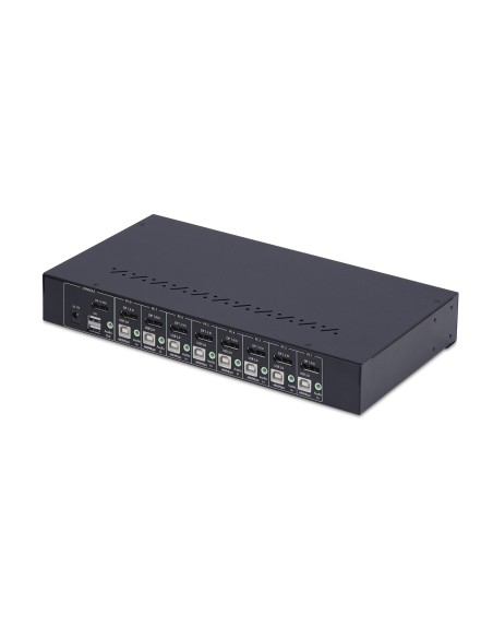 StarTech.com KVM Switch DisplayPort a 8 Porte con Kit Rack da 1U, 4K DP 1.2, hub USB a 4 Porte, Commutazione con Tasti a Scelta
