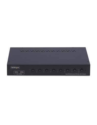 StarTech.com KVM Switch DisplayPort a 8 Porte con Kit Rack da 1U, 4K DP 1.2, hub USB a 4 Porte, Commutazione con Tasti a Scelta