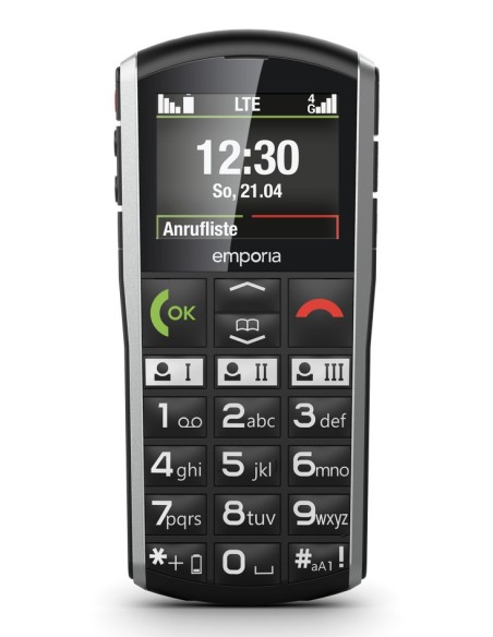 Emporia SIMPLICITY-LTE 5,08 cm (2") 90 g Nero, Argento Telefono di livello base