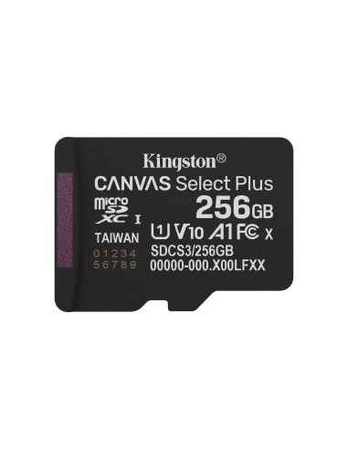 Kingston Technology 256GB microSDXC Canvas Select Plus Gen3 150MB s A1 (Adattatore SD incluso)