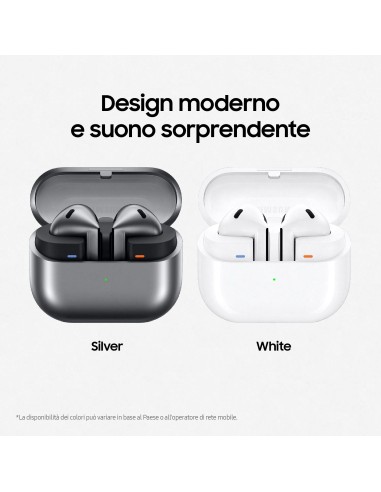 Samsung Galaxy Buds3 Auricolari Ai open-type True Wireless, Audio Hi-Fi, Impermeabilità IP57, White