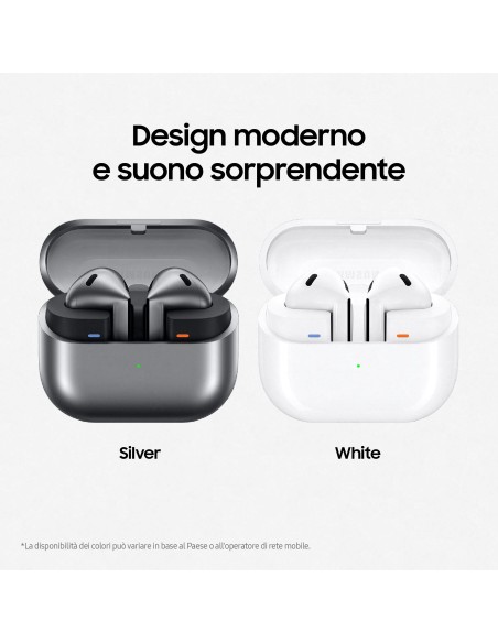 Samsung Galaxy Buds3 Auricolari Ai open-type True Wireless, Audio Hi-Fi, Impermeabilità IP57, White