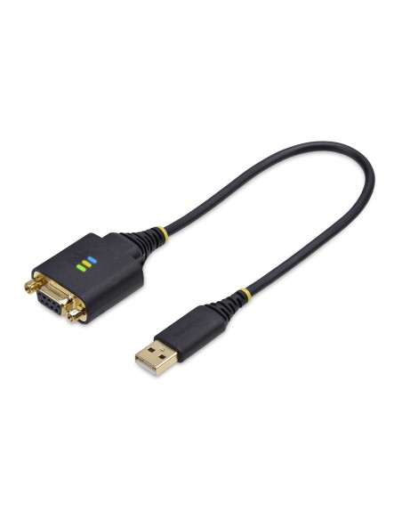 StarTech.com Cavo Adattatore USB a Seriale Null Modem da 30cm, Convertitore da USB-A a DB9 RS232 COM Retention con Dadi Viti