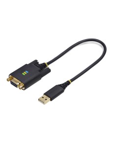 StarTech.com Cavo Adattatore USB a Seriale Null Modem da 30cm, Convertitore da USB-A a DB9 RS232 COM Retention con Dadi Viti 2