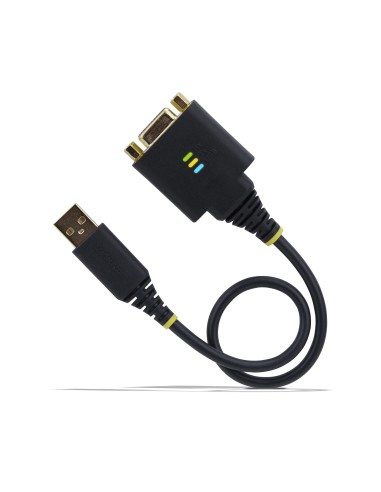 StarTech.com Cavo Adattatore USB a Seriale Null Modem da 30cm, Convertitore da USB-A a DB9 RS232 COM Retention con Dadi Viti