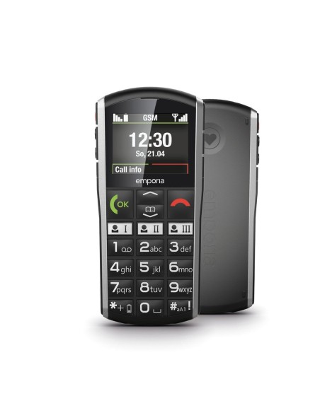 Emporia SIMPLICITY 5,08 cm (2") 94 g Nero, Argento