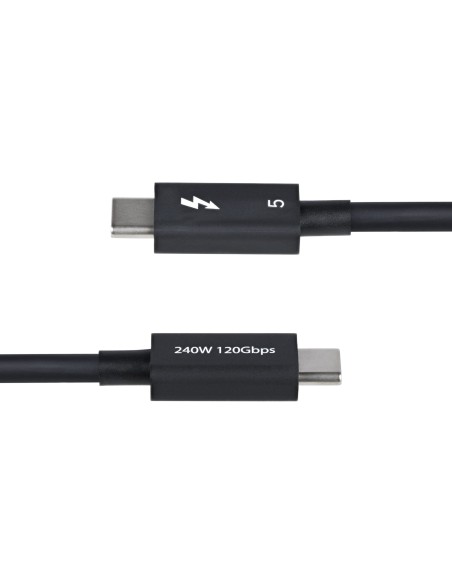 StarTech.com Cavo Thunderbolt 5 80 Gbps fino a 120 Gbps da 50cm, 240 W PD, 8K 60 Hz, cavo Thunderbolt certificato - Compatibile
