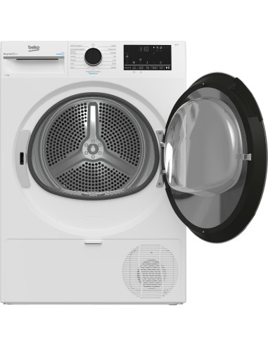 Beko BT3103IS_IT 10kg, Classe C, motore inverter, Display digitale XL, funzione a vapore SteamCure™, colore Bianco, oblò Nero