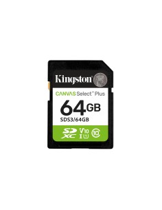 Kingston Technology 64GB SDXC Canvas Select Plus Gen3 100MB s C10 UHS-I U1 V10