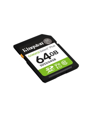 Kingston Technology 64GB SDXC Canvas Select Plus Gen3 100MB s C10 UHS-I U1 V10