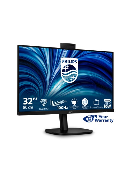 Philips 3000 series 32B2U3601H 00 Monitor PC 80 cm (31.5") 2560 x 1440 Pixel Quad HD LCD Nero