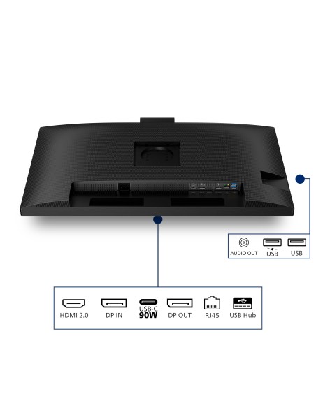 Philips 3000 series 32B2U3601H 00 Monitor PC 80 cm (31.5") 2560 x 1440 Pixel Quad HD LCD Nero
