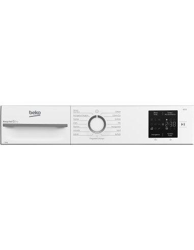 Beko BMT103EW 10kg, classe D, linea estetica NX, display touch, colore bianco, oblò bianco