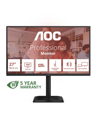 AOC E4 Q27E4CV Monitor PC 68,6 cm (27") 2560 x 1440 Pixel Quad HD LED Nero