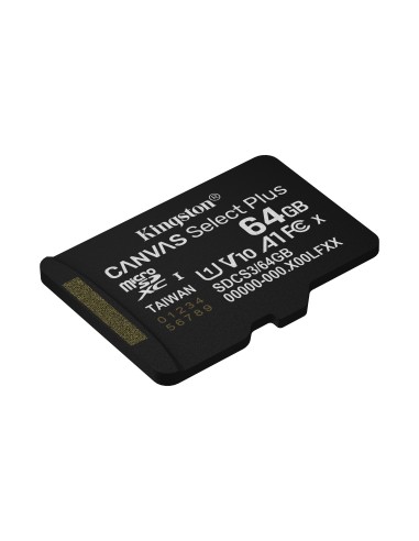 Kingston Technology 64GB micSDXC Canvas Select Plus Gen3 100R A1 (Adattatore SD non incluso)