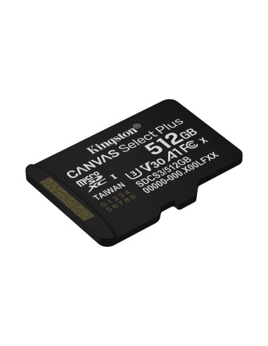Kingston Technology 512GB micSDXC Canvas Select Plus Gen3 150R A1 (Adattatore SD non incluso)