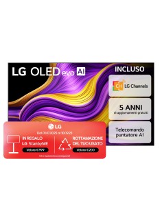 LG OLED evo AI OLED83G54LW TV Serie G5 83'' 4K, α11 Gen2, Brightness Booster Ultimate, 60W, 4 HDMI 165Hz, Smart TV 2025