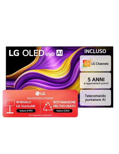 LG OLED evo AI OLED83G54LW TV Serie G5 83'' 4K, α11 Gen2, Brightness Booster Ultimate, 60W, 4 HDMI 165Hz, Smart TV 2025