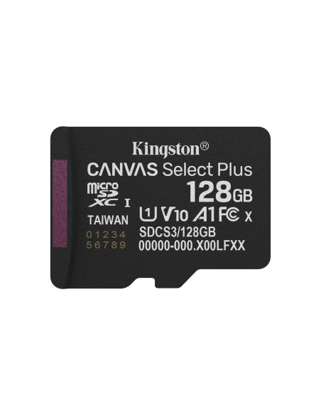 Kingston Technology 128GB micSDXC Canvas Select Plus Gen3 150R A1 (Adattatore SD non incluso)