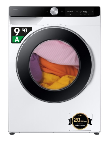 Samsung WW90DG6G94LKU3 lavatrice Caricamento frontale 9 kg 1400 Giri min Bianco