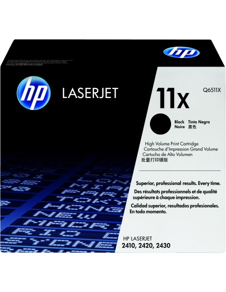 HP 11X High Yield Black Original LaserJet Toner Cartridge cartuccia toner 1 pz Originale Nero