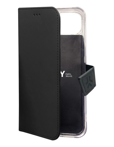 Celly WALLY custodia per cellulare 16,3 cm (6.4") Custodia a borsellino Nero