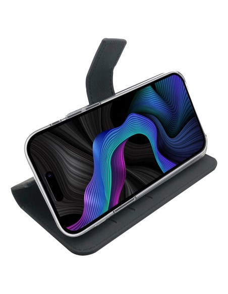 Celly WALLY custodia per cellulare 16,3 cm (6.4") Custodia a borsellino Nero
