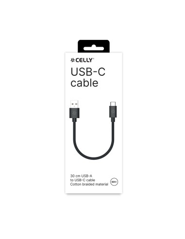 Celly CABLE USB-A A USB-C 30CM 60W cavo USB
