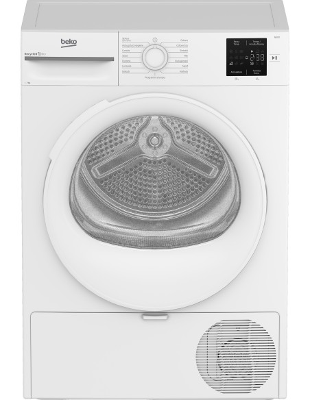 Beko BMT73EW Asciugatrice 7kg, Classe D, Linea Estetica NX, motore asincrono, Display digitale, colore Bianco, oblò Bianco