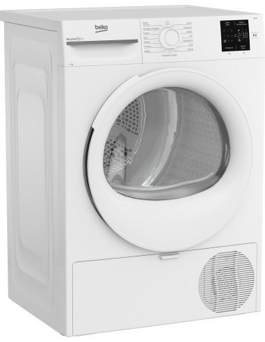 Beko BMT73EW Asciugatrice 7kg, Classe D, Linea Estetica NX, motore asincrono, Display digitale, colore Bianco, oblò Bianco