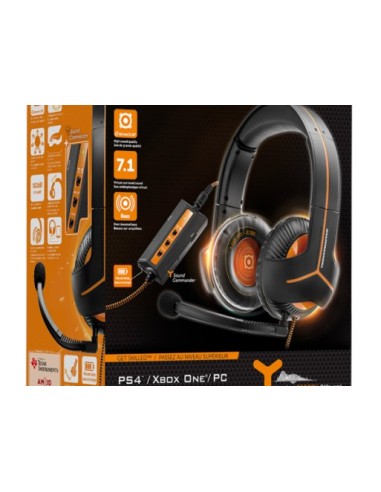 Thrustmaster Y350 CPX 7.1 Auricolare Cablato A Padiglione Gaming Nero, Arancione
